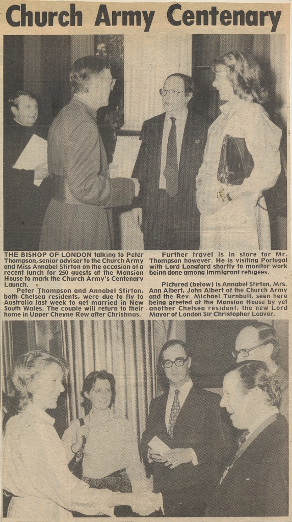 19811211 CHURCH ARMY BISHOP OF LONDON PETER THOMPSON ANNABEL STIRTON CN.jpg